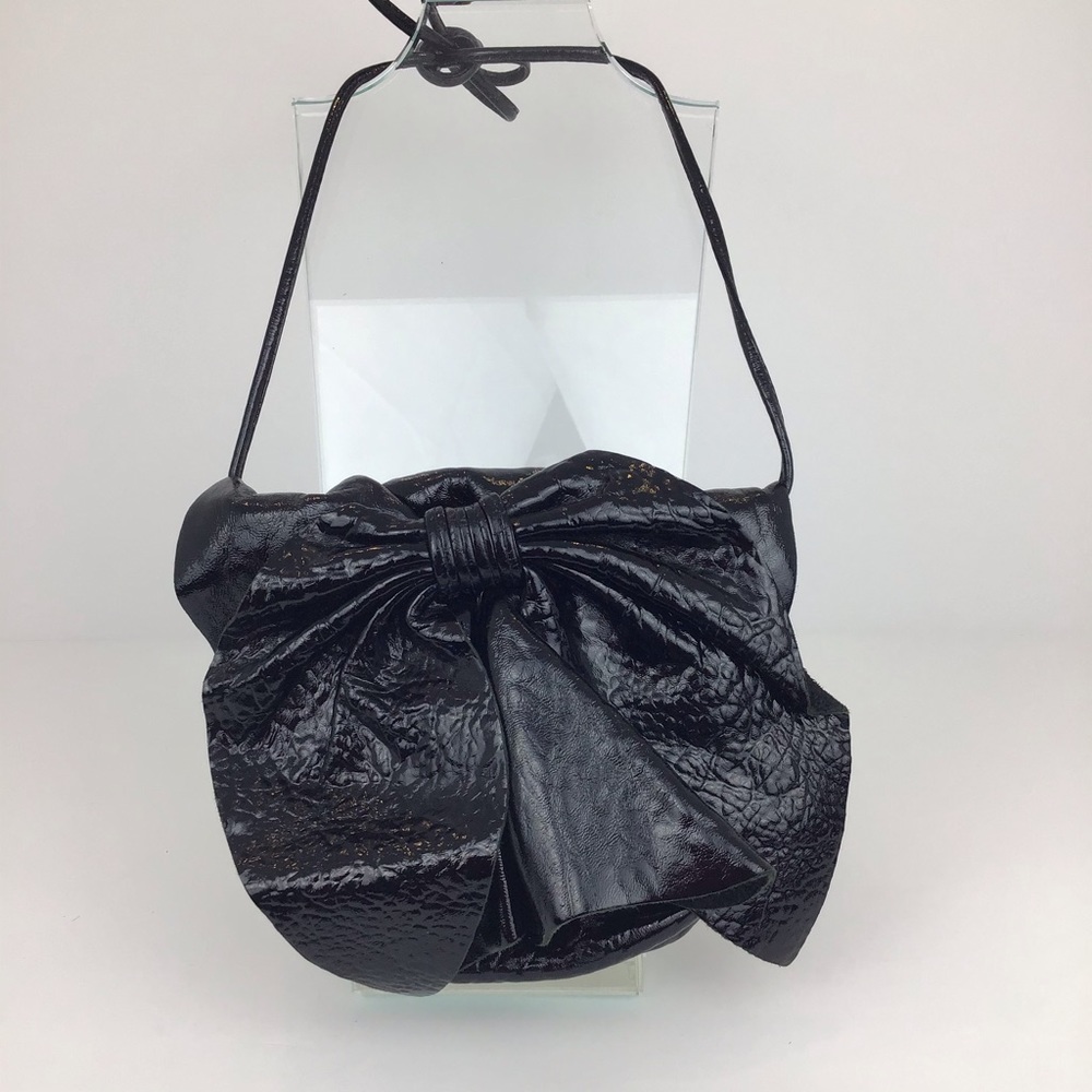 Susan Farber Collections Black Patent Leather‎ Bag
